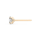 Ripple Earrings Round Diamond Solitaire Earrings