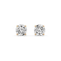 Ripple Earrings Round Diamond Solitaire Earrings