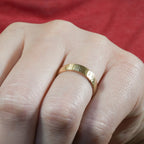 Maverick Hammered Domed Wedding Band