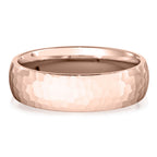 Maverick Hammered Domed Wedding Band
