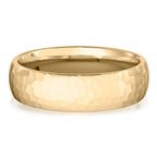 Maverick Hammered Domed Wedding Band
