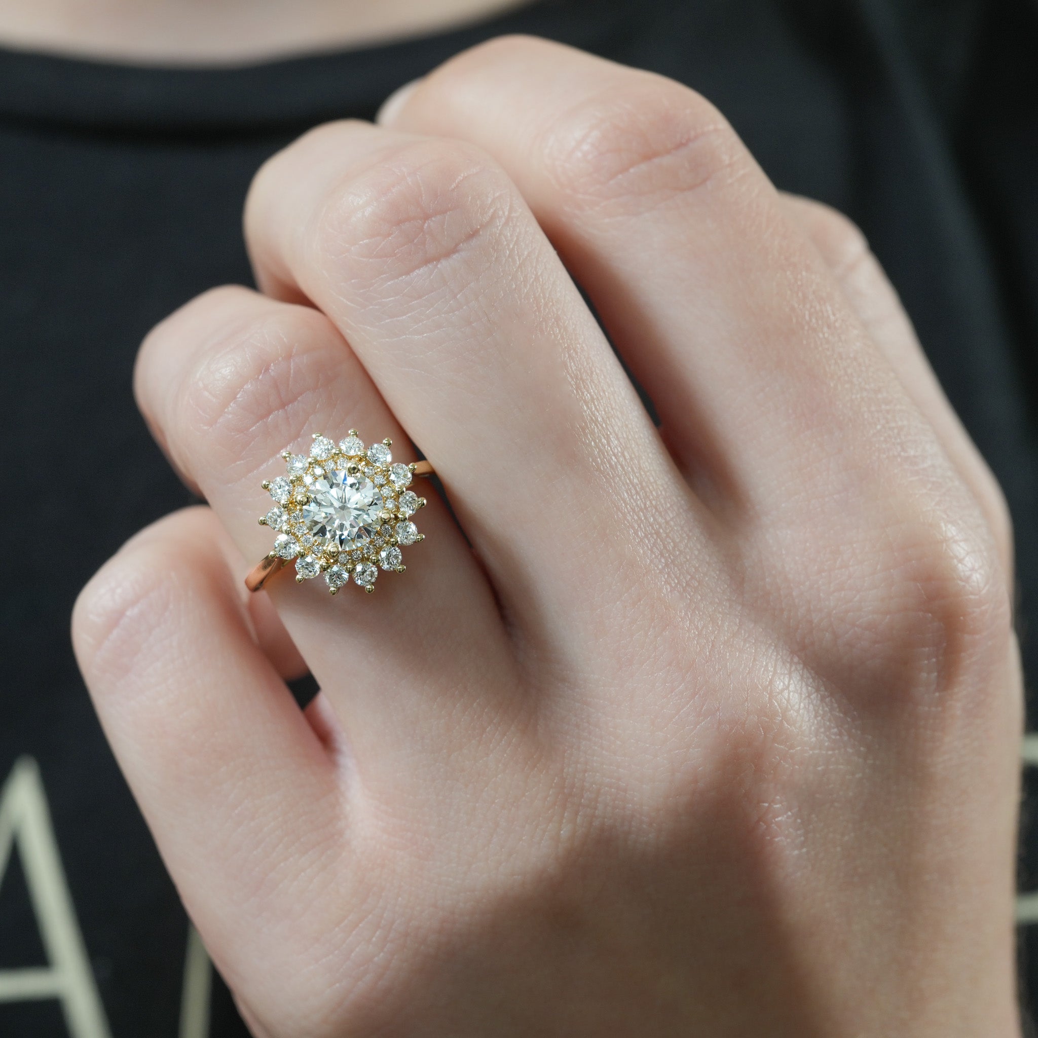 Harlow Double Halo Engagement Ring