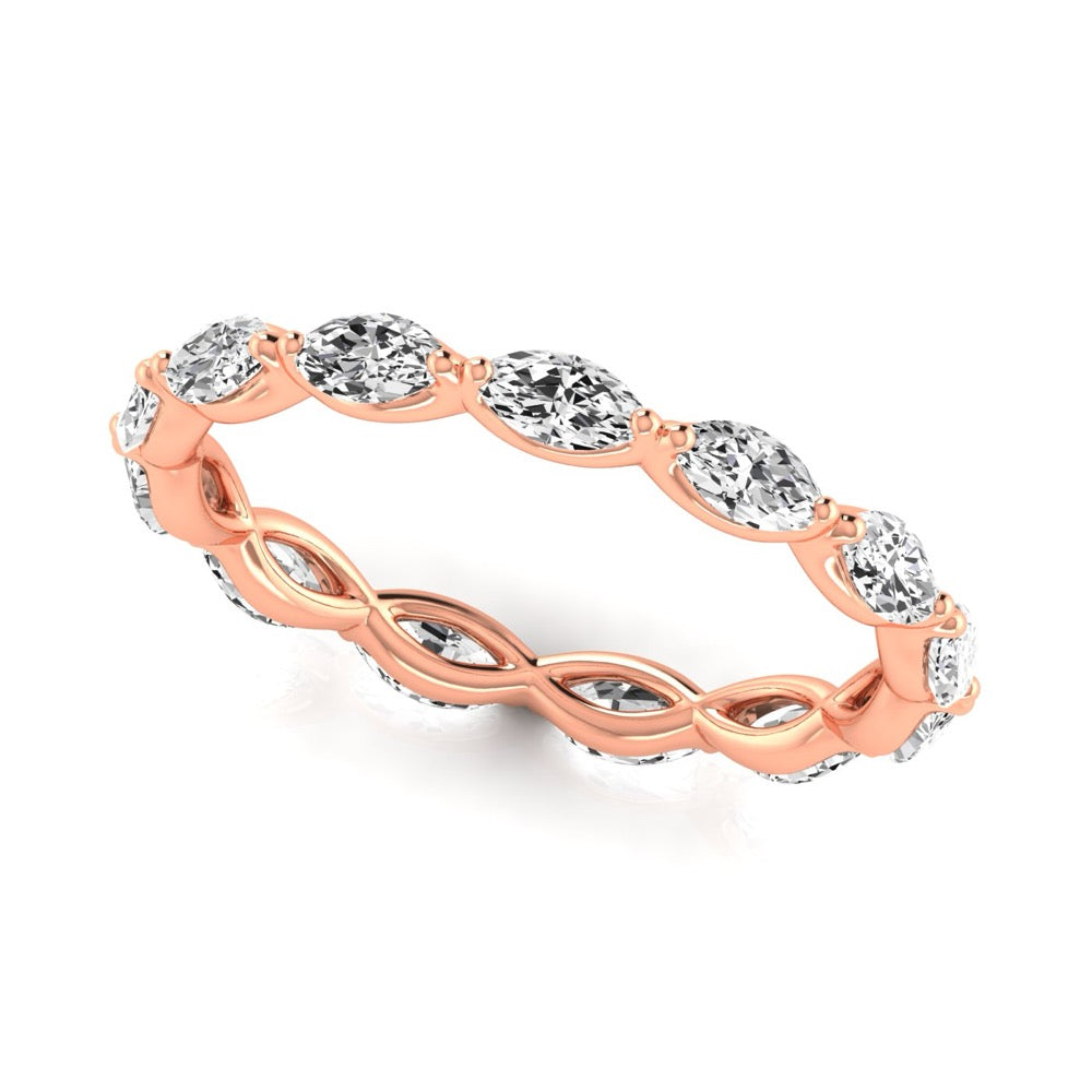 Petite Marquise Eternity Band 2mm East West Marquise Eternity Band