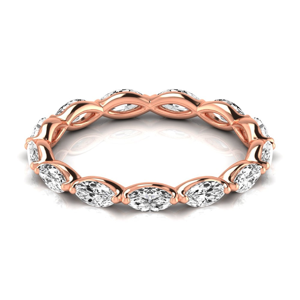 Petite Marquise Eternity Band 2mm East West Marquise Eternity Band