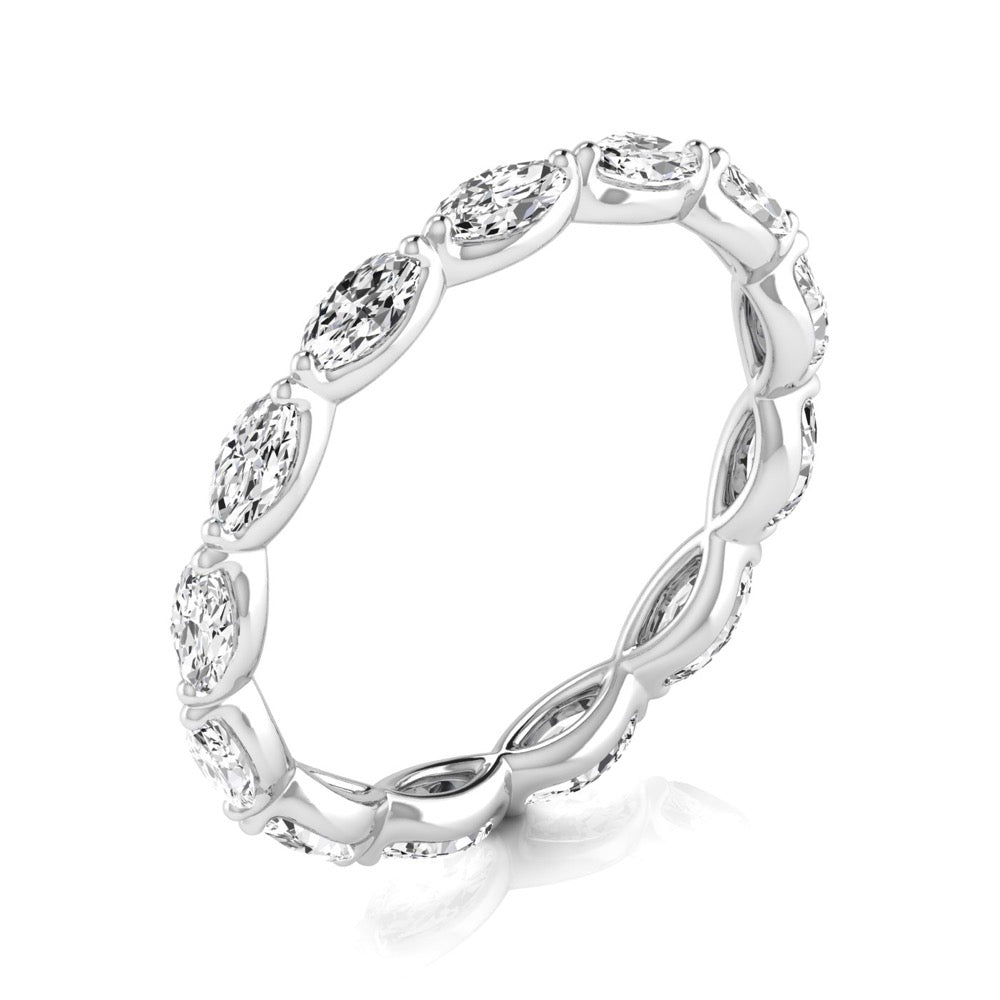 Petite Marquise Eternity Band 2mm East West Marquise Eternity Band