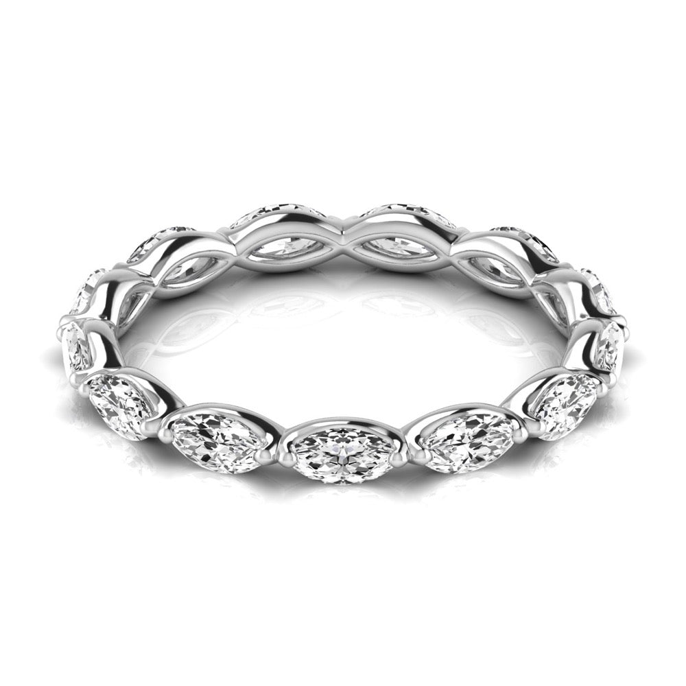 Petite Marquise Eternity Band 2mm East West Marquise Eternity Band
