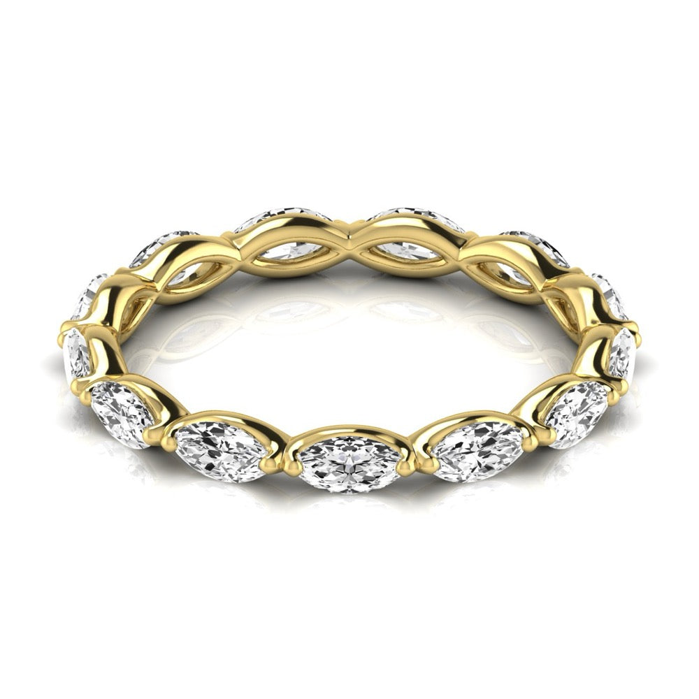 Petite Marquise Eternity Band 2mm East West Marquise Eternity Band