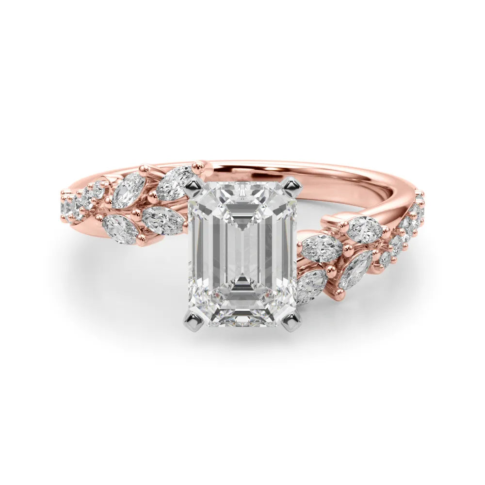 Faye Bypass Nature Inspired Engagement Ring