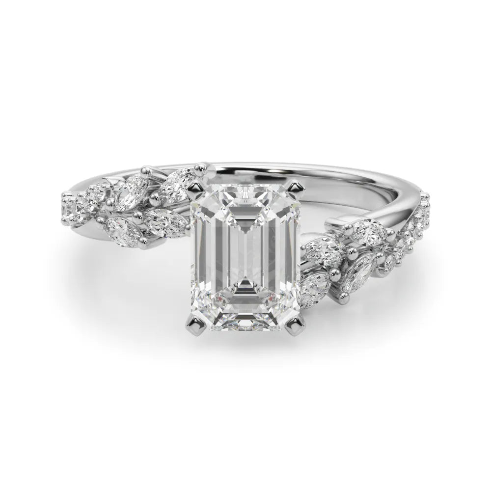 Faye Bypass Nature Inspired Engagement Ring
