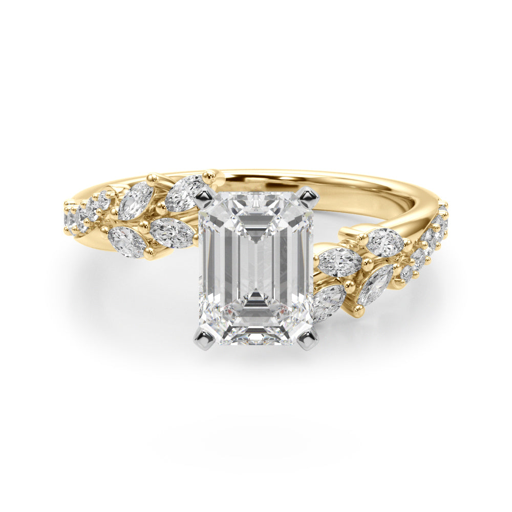 Faye Bypass Nature Inspired Engagement Ring