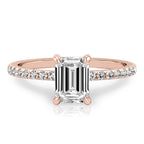 Celeste Pavé Hidden Halo Engagement Ring