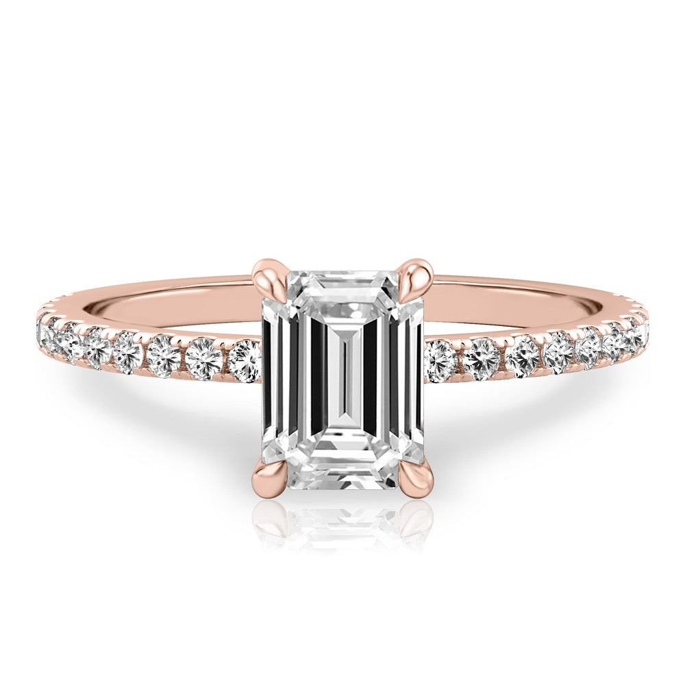 Celeste Pavé Hidden Halo Engagement Ring