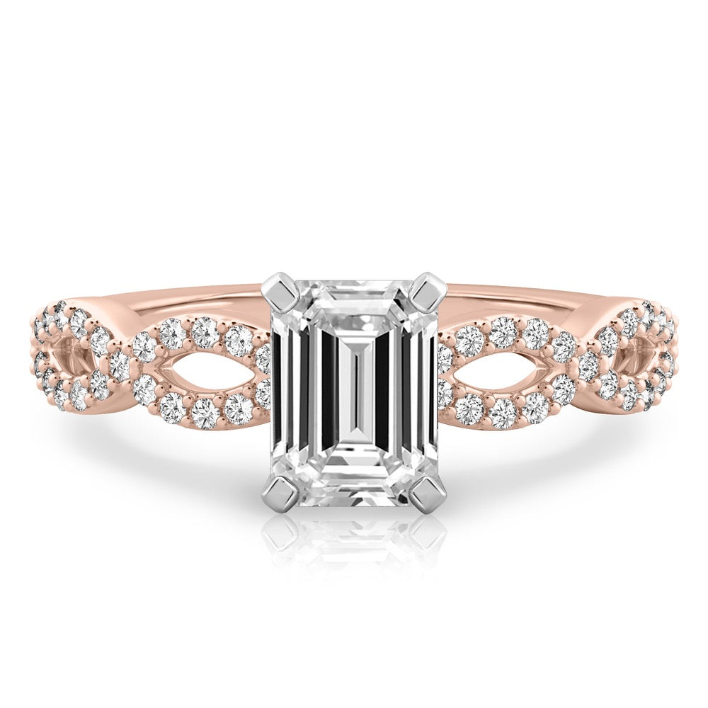 Infinity Infinity Engagement Ring with Diamonds
