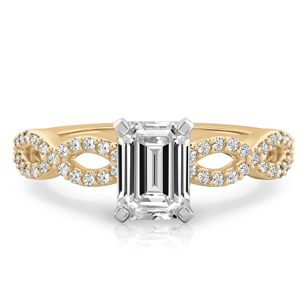 Infinity Infinity Engagement Ring with Diamonds
