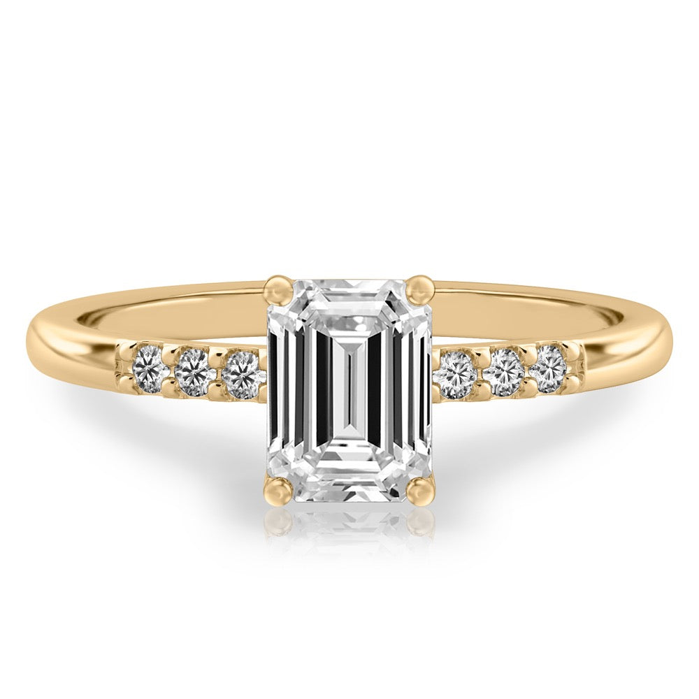 Audrey Six Diamond Pave Engagement Ring
