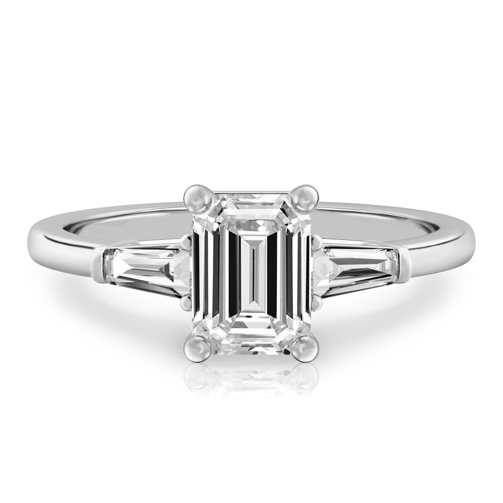Tapered Baguette Tapered Baguette Engagement Ring