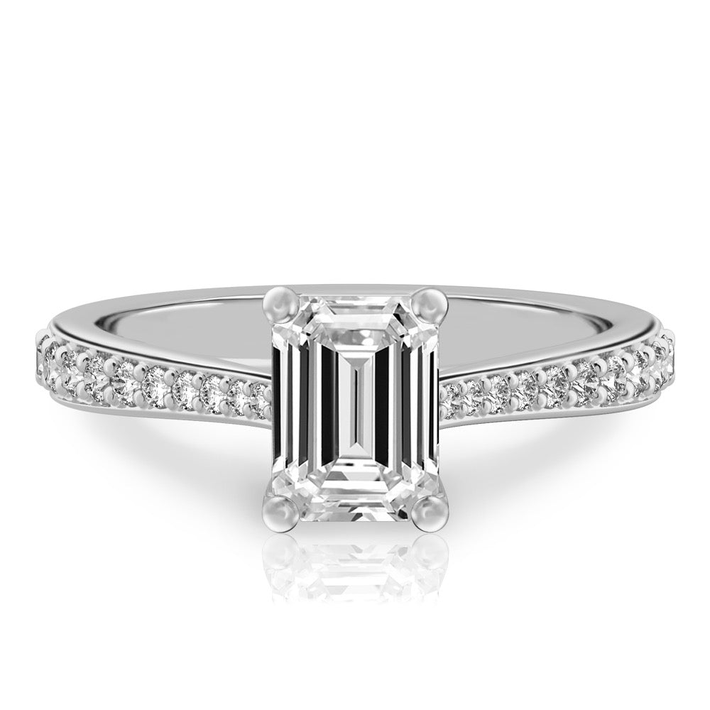 Talia Delicate Cathedral Ring with Side Stones