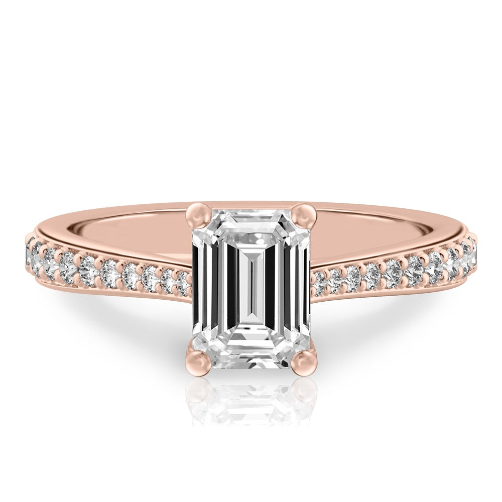 Talia Delicate Cathedral Ring with Side Stones