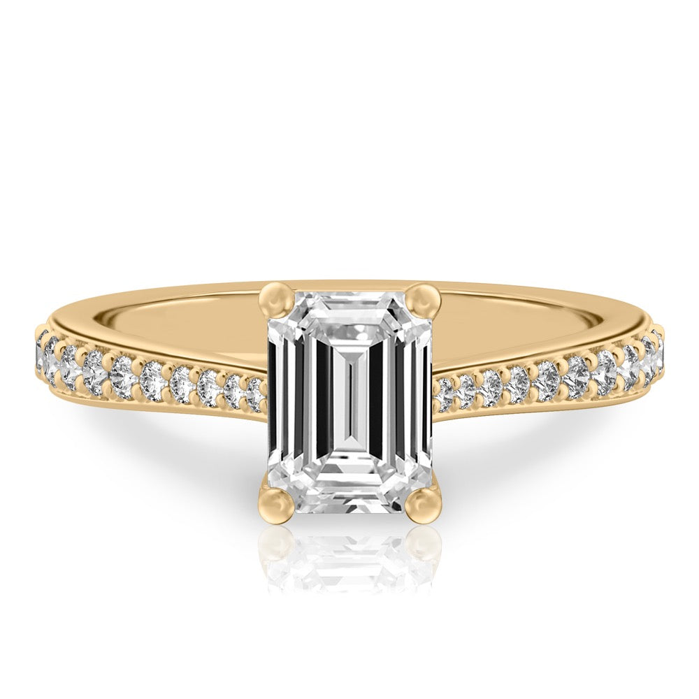 Talia Delicate Cathedral Ring with Side Stones