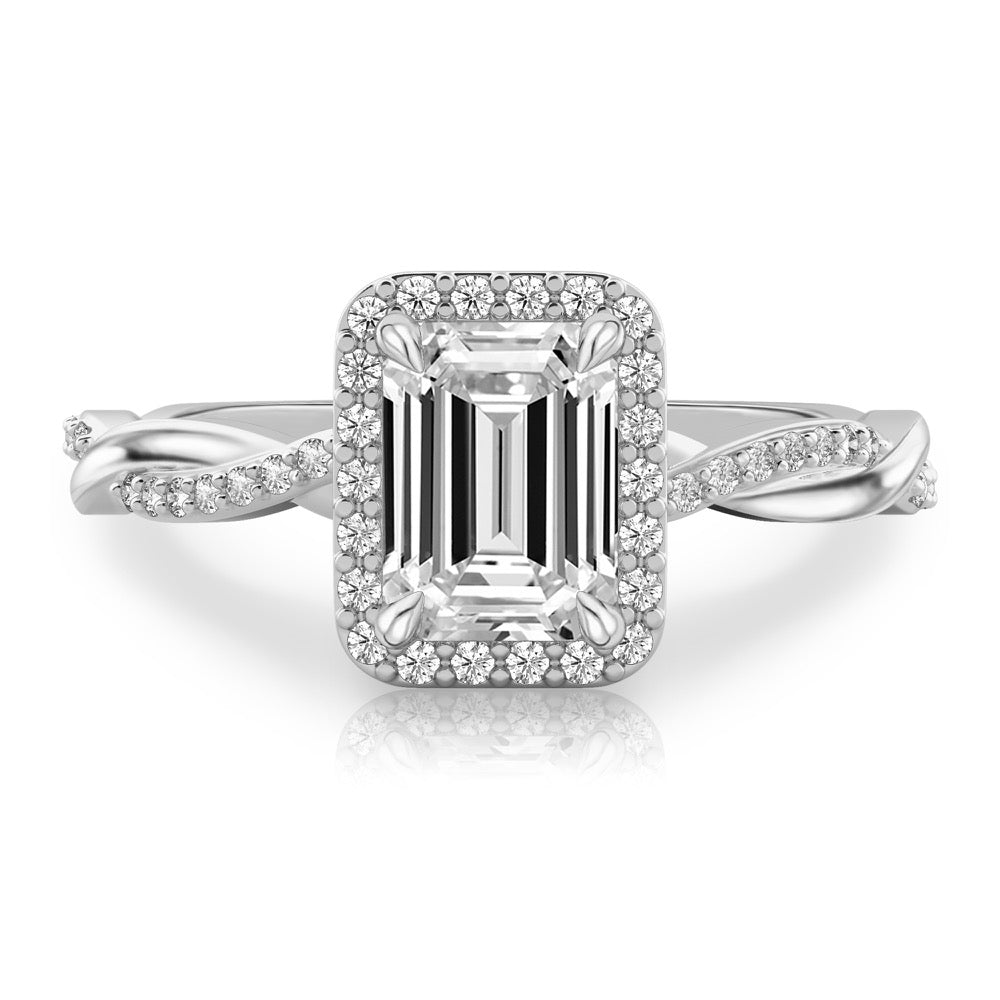Twist Halo Twist Halo Engagement Ring