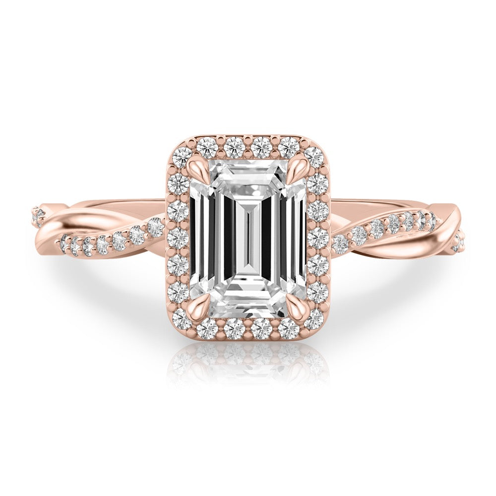 Twist Halo Twist Halo Engagement Ring