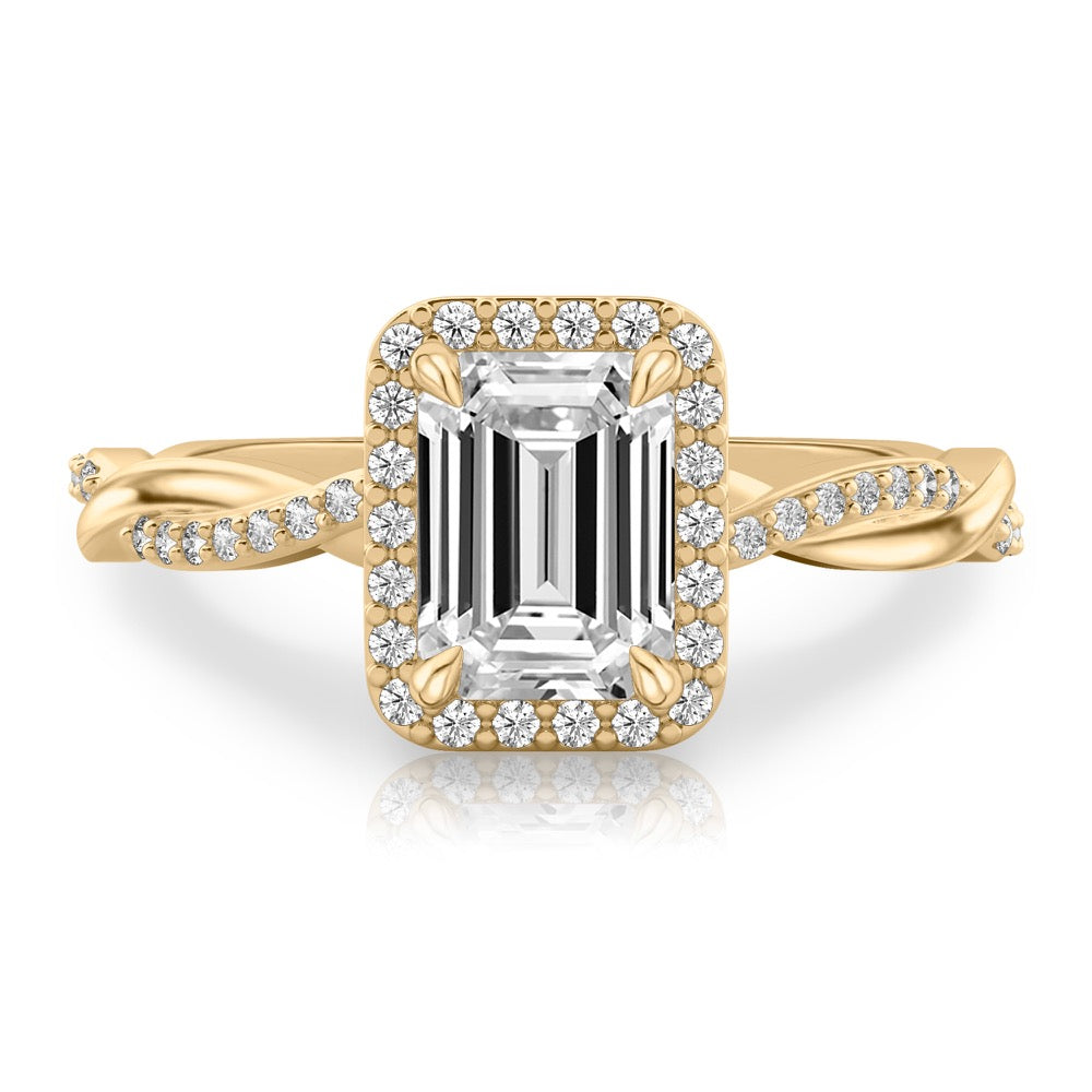 Twist Halo Twist Halo Engagement Ring