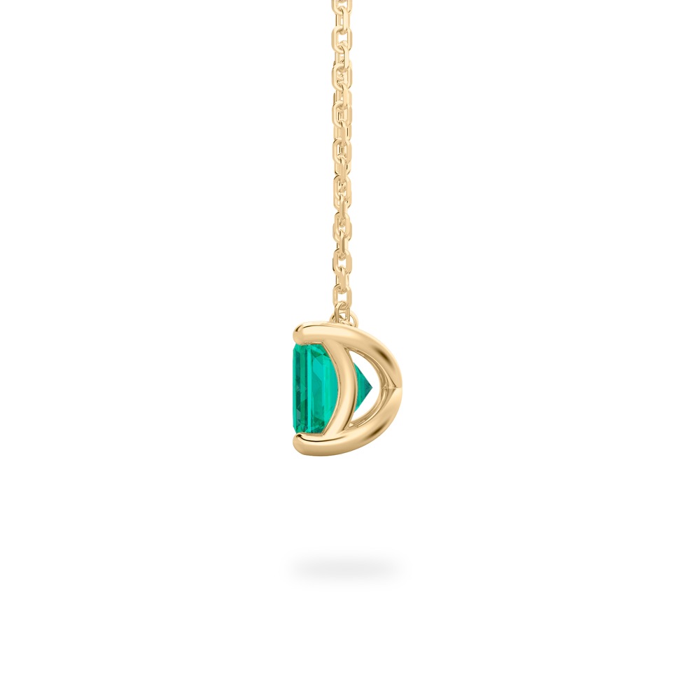 Emerald Ripple Necklace Emerald Solitaire Necklace