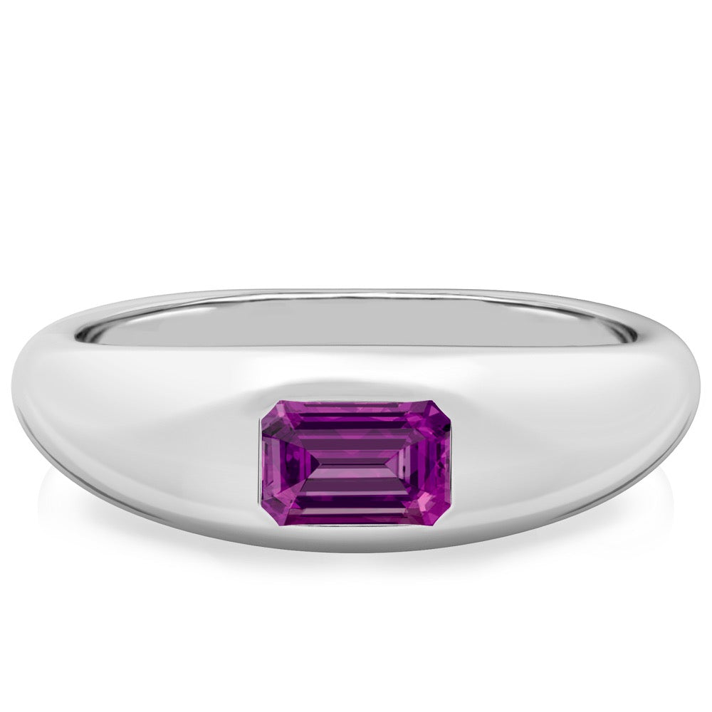 Purple Sapphire Dome Ring