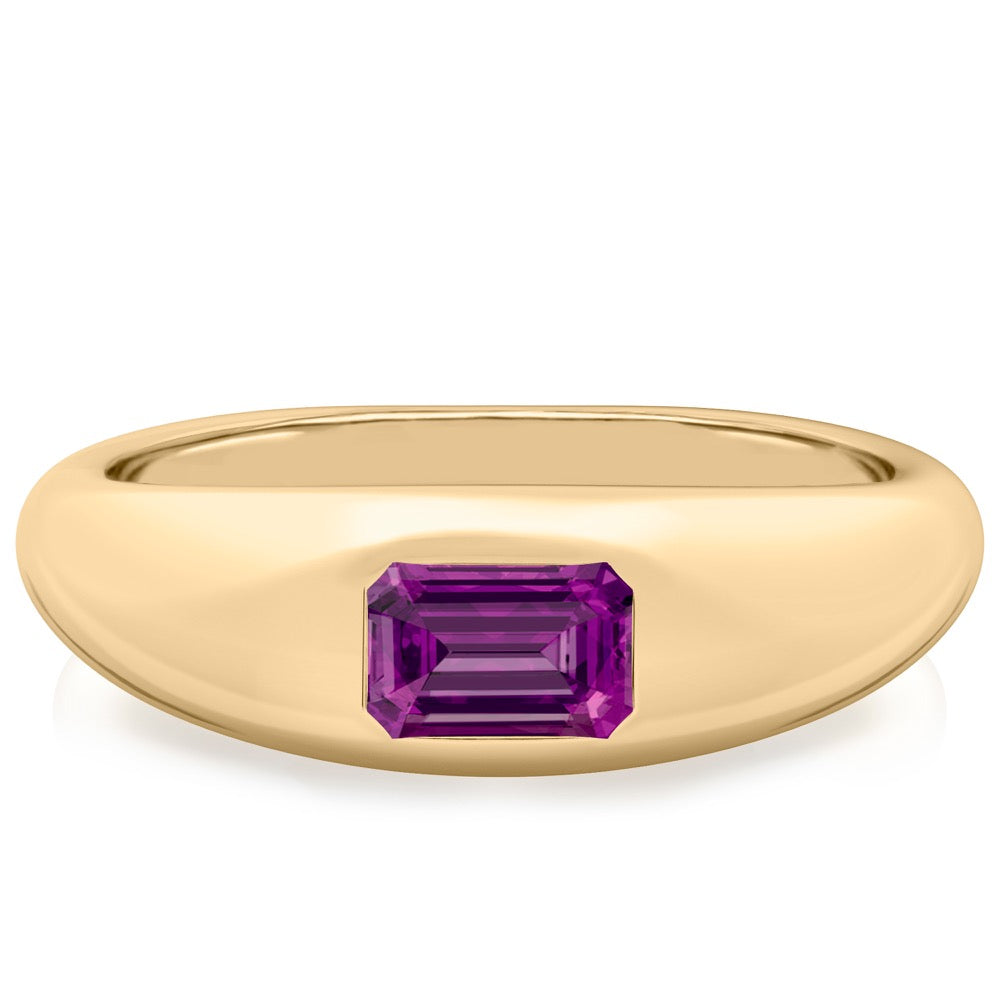 Purple Sapphire Dome Ring