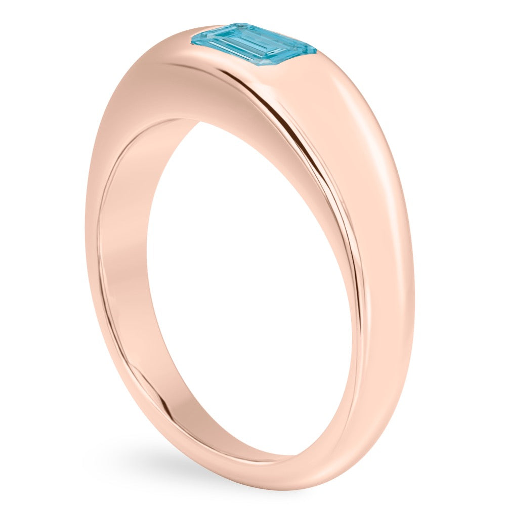 Aqua Blue Spinel Dome Ring