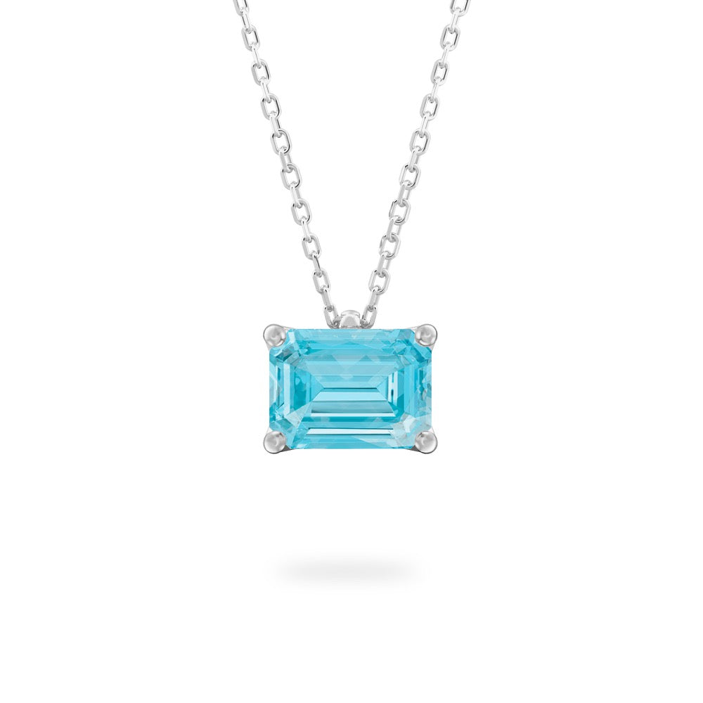 Aqua Blue Spinel Ripple Necklace