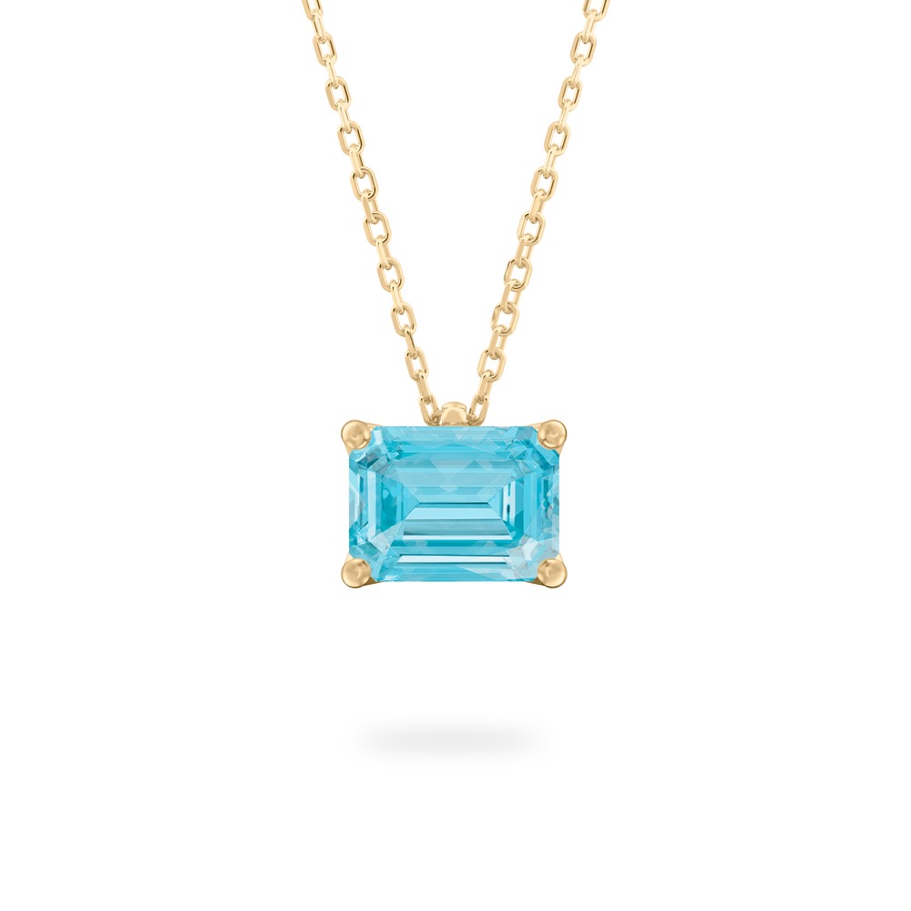 Aqua Blue Spinel Ripple Necklace