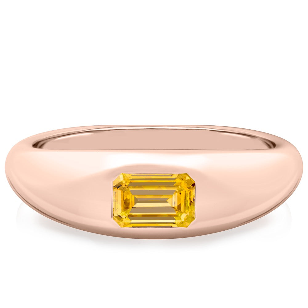 Yellow Sapphire Dome Ring