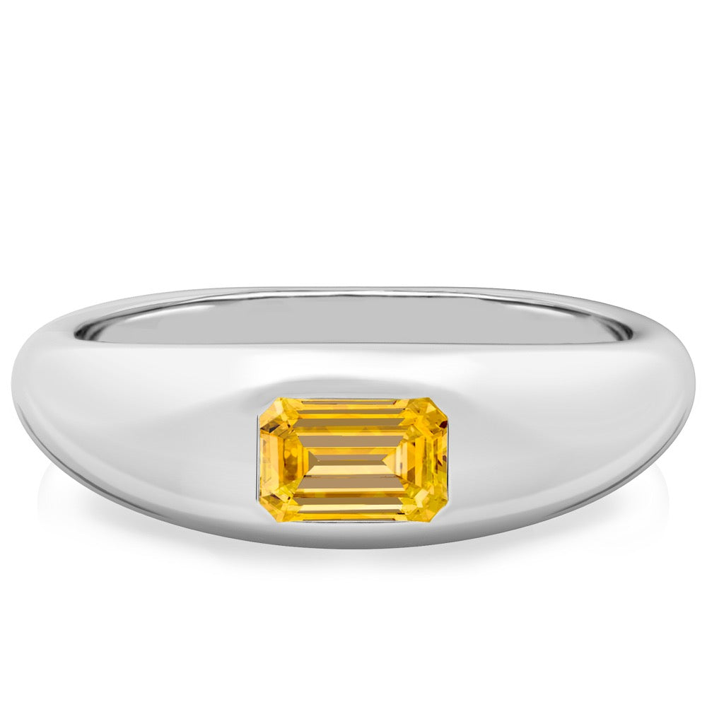 Yellow Sapphire Dome Ring