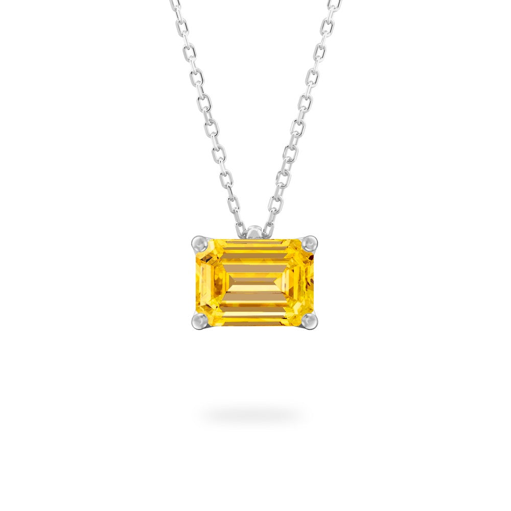 Yellow Sapphire Ripple Necklace