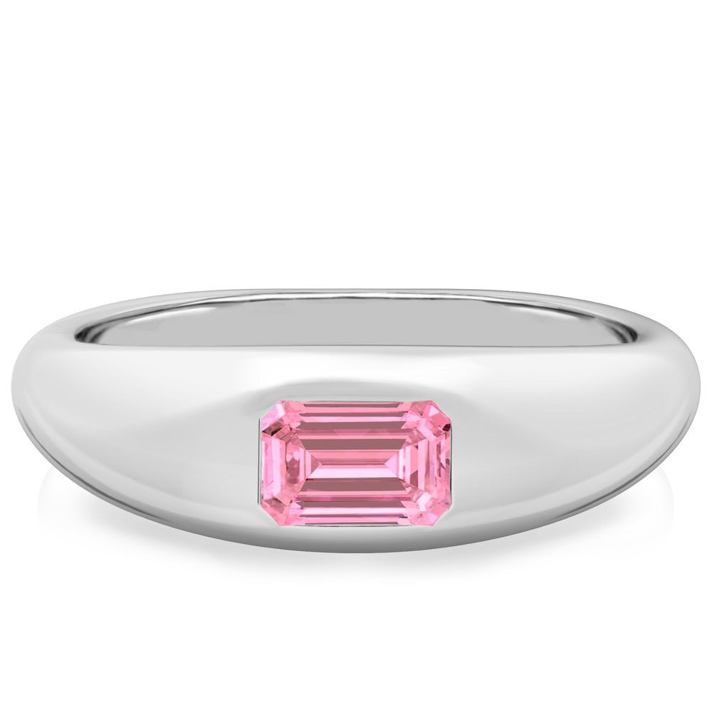 Pink Sapphire Dome Ring