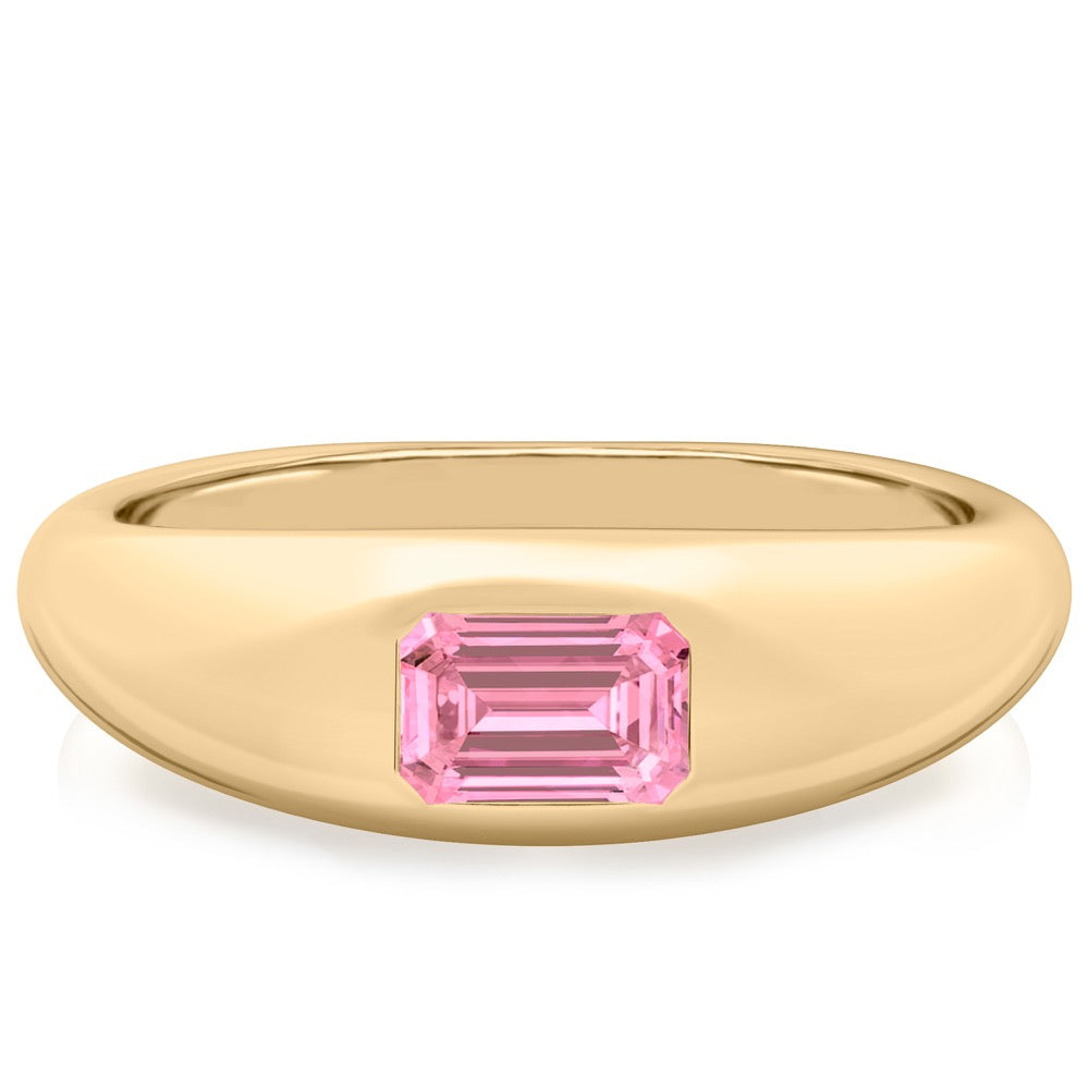 Pink Sapphire Dome Ring