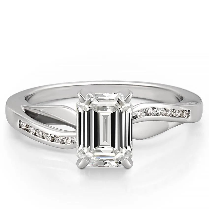 Lily Engagement Ring with a Ribbon Design
