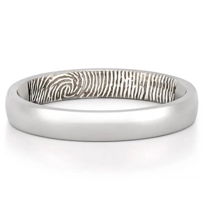 Women’s Inside Fingerprint Wedding Band