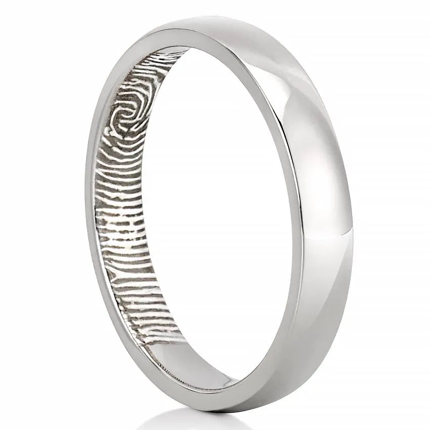 Women’s Inside Fingerprint Wedding Band
