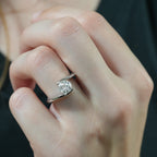 Floating Ring Floating Diamond Engagement Ring