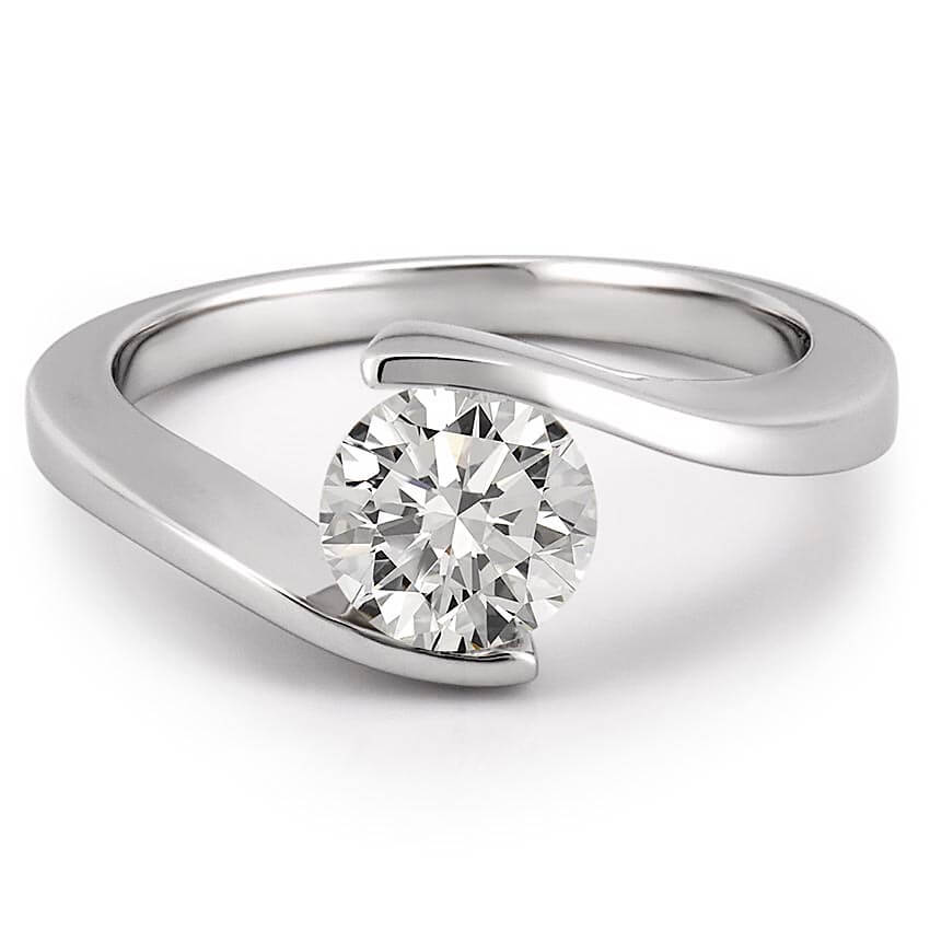 Floating Ring Floating Diamond Engagement Ring