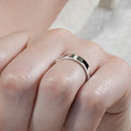 Jasper Flush Baguette Diamond Wedding Band