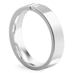 Jasper Flush Baguette Diamond Wedding Band
