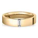 Jasper Flush Baguette Diamond Wedding Band