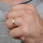 Simba Hammered Milgrain Wedding Band