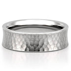 David Hammered Wedding Band