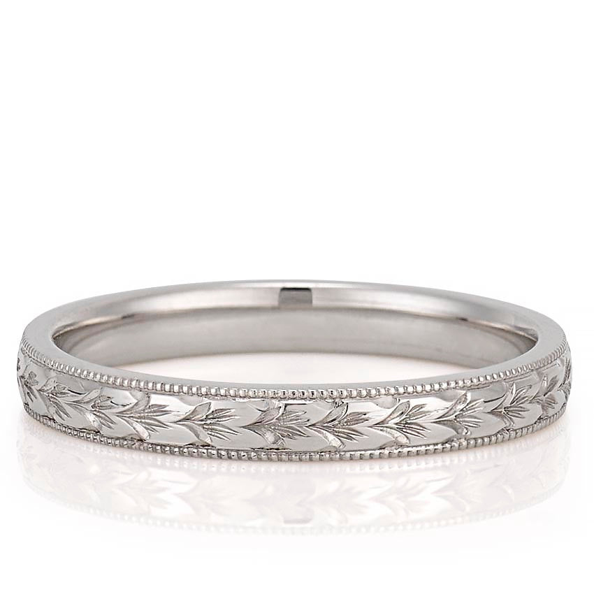 Adelaide Band Hand Engraved Wedding Band