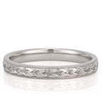 Adelaide Band Hand Engraved Wedding Band