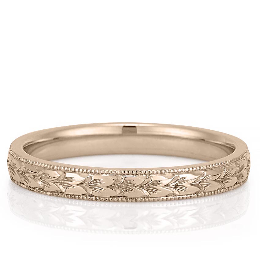 Adelaide Band Hand Engraved Wedding Band